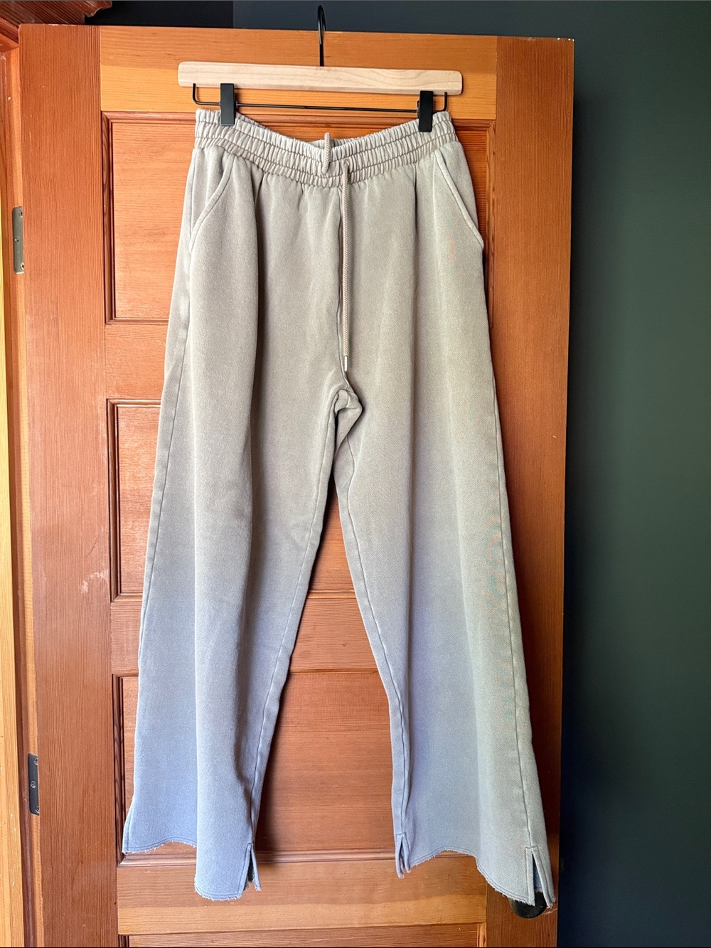 PINK Victoria's Secret Light Taupe High-Rise Track Pants